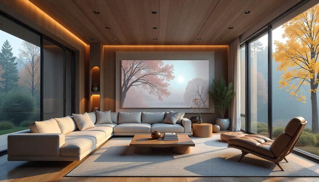  A concept home with holographic technology and AI-driven automation